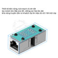 Đầu nối cáp mạng RJ45 Cat5 Cat6 Giagabit - Cục nối và khuếch đại dây mang LAN cổng RJ45. 