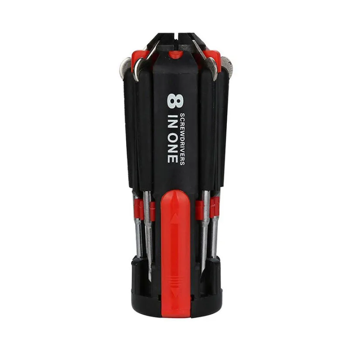 Best Seller MULTIFUNCTION 8 IN 1 SCREWDRIVER SET | Home Appliance Tool Set | 8-In-1 Screwdriver Tool With LED Flashlight | Professional Hand Repair Multi-Screw Driver With Powerful Torch | Folding Arm Design & Non-Slip Screwdriver Tool | Compact & Durable