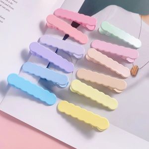 10Pcs Candy Color Traceless Hair Clip Duck Clip DIY Hair Clip for Girls Headwear Decoration Supplies Rondom Color