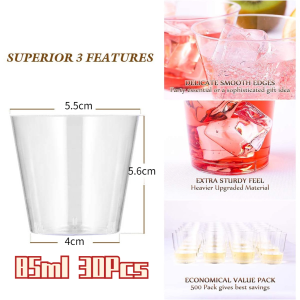 50pcs 50ml Disposable Cylinder Plastic Shot Glass Dessert Cup Mousse Tableware Wedding Party Dessert Cups 100pcs Jelly Spoon