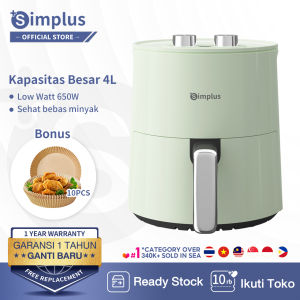 Simplus Air Fryer Low Watt 650W Mesin Penggoreng Sehat Tanpa Minyak 4L Airfryer Hemat Listrik Kado Pernikahan/ Kost (Garansi Resmi 1 tahun/ COD)