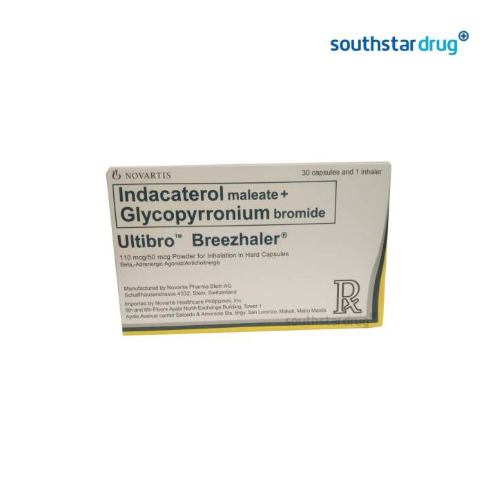 Ultimo Inhaler Breezer Rx: Ultibro Breezhaler 110mcg / 50mcg Inhalation Powder in Capsule ...