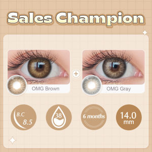 【Buy 2 Get 4 Gifts】2Pairs Magister Contact Lens Graded(0.00~-6.00) Natural 14mm + 2 Lens Case + 1 Solution(120ml) +1 Tweezers