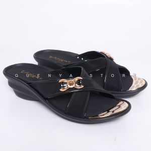 Sendal Wanita Kekinian Sandal Wedges Wanita Sandal Kondangan RJ02