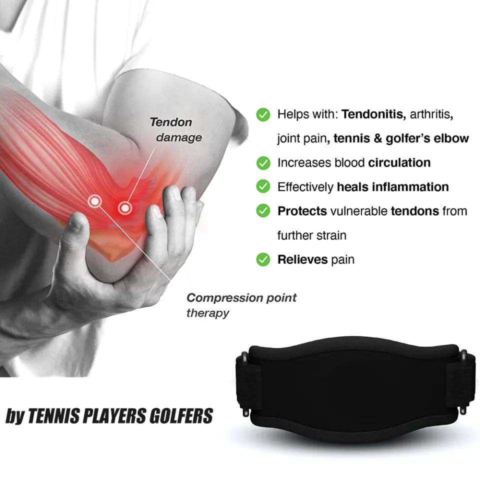 Tennis Elbow Brace Support Arthritis Tendonitis Golfer Arm Joint Pain Band  Strap