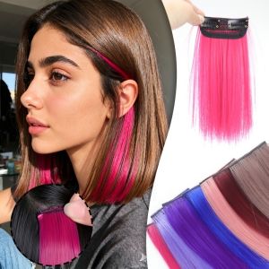 PHANT Easy to Wear Hidden Clip-In Hair Extension Timely Styling 8-Inch Ear-Hanging Dyed Wig Pieces Fashion Natural Highlight DIY Decorative Hair for Women