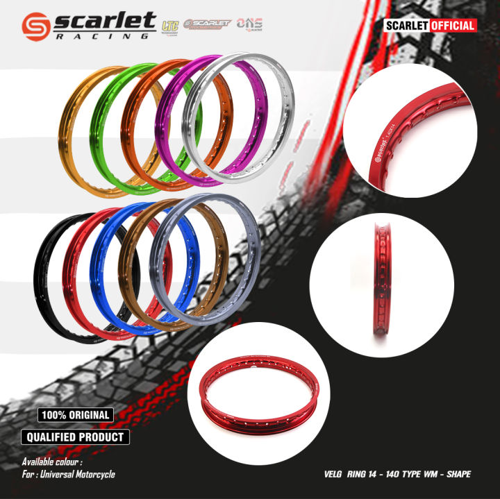 Scarlet Racing Velg Pelek Rim Aloy Ring 14 140 Velg Ring 14 X 140 Scarlet racing velg pelek rim aloy ring 14 140 velg ring 14 x 140