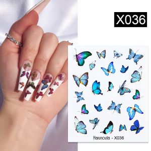 3pcs Butterfly Leaf 3D Nail Stickers DIY Nail Art Nail Decoration Nail Accessories