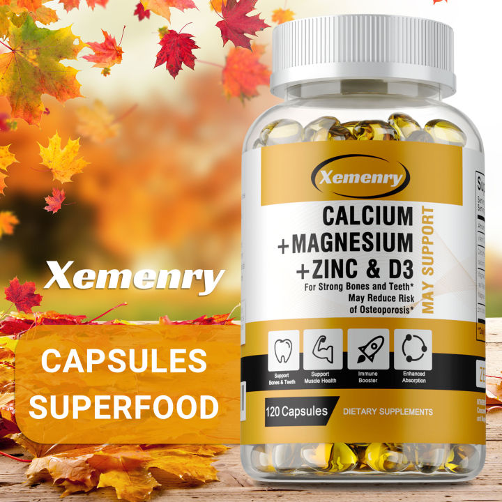 Canxi Magie Kẽm D3 - 120 Viên Bổ Sung Mỗi Chai (Canxi 1000 mg - Magie ...