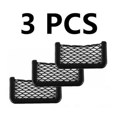 【Ann-Car】Car Storage Net Mesh Bag Phone Holder Pocket Organizer car phone holder phone holder car storage compartment phone holder
