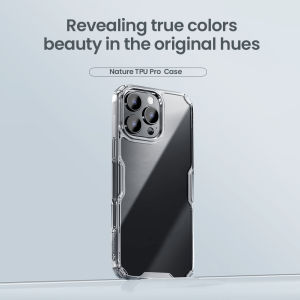 Nillkin Luxury Soft Silicone Case for iPhone 16 Pro Phone Cases Transparent TPU + PC Silicone Clear Shockproof Back Cover