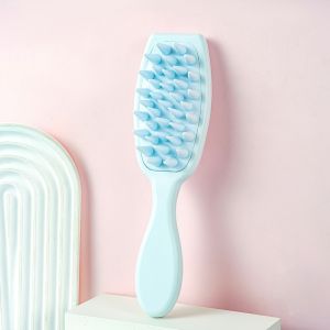 Bàn Chải Gội Đầu Mát Xa Da Đầu Bằng silicone Tay Cầm Dài Tiện Lợi-HAUSE
