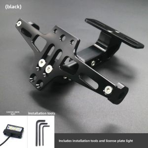 SWIFTTIDE Universal Motorcycle License Number Plate CNC Adjustable Turn Signal Lamp Holder  Rear Mount LED Light Holder Motorcycle Modification