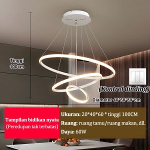 【COD】Ruang Makan Dekoratif Lampu Gantung Ruang Lampu Gantung Ruang Tamu Lampu Gantung Dekoratif Lampu Gantung LED Baru Sumber Cahaya Dapat Diganti Lampu Gantung Gantung