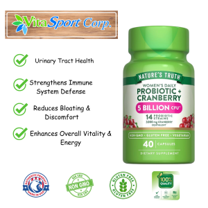 Nature’s Truth Women’s Probiotics with Cranberry – 40 Veg Capsules