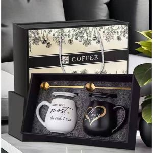 BOSSLU Gelas Couple Mug Set Mr & Mrs 2In1 26H0H98