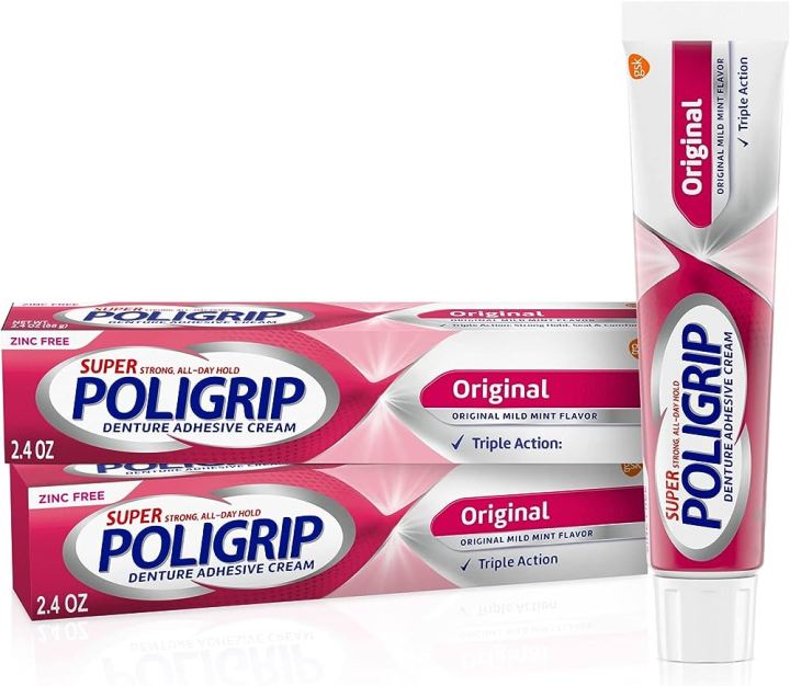 Poligrip Original Formula Super Strong AllDay Hold Denture Adhesive