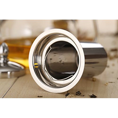 Hiware 1000ml Glass Teapot with Removable Infuser, Stovetop Safe Tea