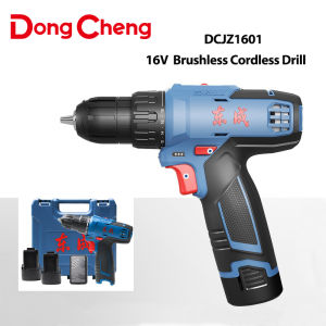 Dongcheng Cordless Drill DCJZ1601 Power Tools 16V Electric Screwdriver with Battery and Charger