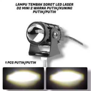 Lampu Tembak Laser D2 Sorot 2 warna 1pcs Hi Low Universal semua motor