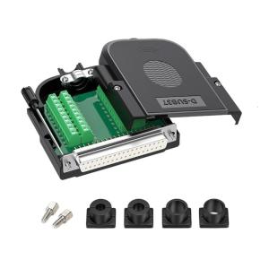 Thả thấp nối db37 RS232 đến 37 Bộ chuyển đổi pin bao gồm ống đuôi chống bụi và kẹp cáp an toàn