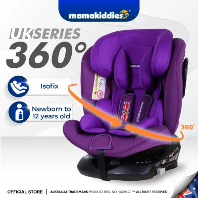 MAMAKIDDIES ISOFIX Baby Car Seat Newborn to 12 Years Old JPJ MIROS APPROVED ECE CERTIFIED UKS 360°