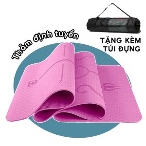 Thảm Tập Yoga Định Tuyến TPE cao cấp tặng kèm túi đựng - Thảm yoga chống trượt chính hãng dododios Thảm Tập Yoga Thảm Tập Gym Định Tuyến TPE dododios Thảm Yoga Chống Trượt