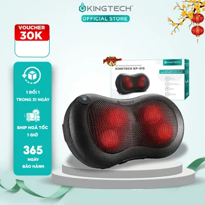 Gối Massage Cao Cấp KINGTECH KP-315 Máy Matxa 4 Bi Kết Hợp Nhiệt Hồng Ngoại Chuyên Sâu Cổ Vai Gáy Lưng Chân Tay - Bảo Hành 12 Tháng
