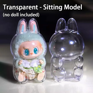 Transparent Protective Cover Stuffed Toys Cover Cute Elf Plushie Display Bag Mini Portable Storage Box