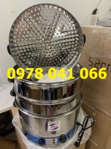 Nồi hấp bánh bao chạy điện 3 tầng hấp 52cm