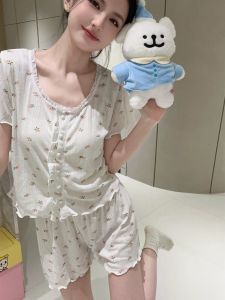 LIAN GIRL ชุดนอนเซ็ต ชุุดนอนผู้หญิง ชุดนอนเซ็็กซี่ 🍤 ชุดนอนเซ็ต2ชิ้น ลายดอกไม้สวมใส่เรียบหรู ส่งไว LN-383