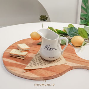 Merci Ceramic Aesthetic Water Jug Ala Korea Homecafe/Vintage Retro Milk Pitcher/Gelas Susu Kopi Teh Gula Cair Estetik