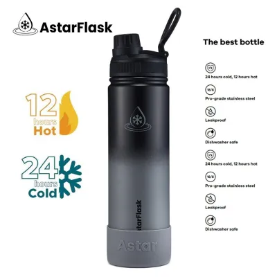 AstarFlasks Tumbler Hot and Cold Stainless Steel Thermos Flask Sport Water bottle Tumbler For Kids 22oz 32oz 40oz Sports Travel Bottle