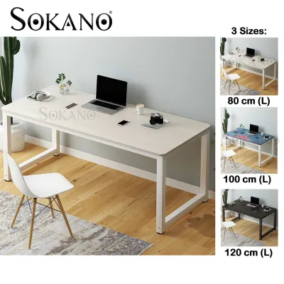 SOKANO B20038 Multipurpose Writing Table and Dekstop Table PC Table with Sturdy Steel Structure Furniture Meja Baca Meja PC Meja Tulis Perabot