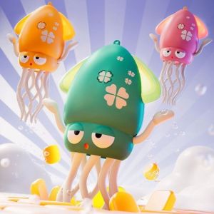 ANGCHI พลาสติก ของเล่นปลาหมึกเต้น ชาร์จใหม่ได้ แบบโต้ตอบ ปลาหมึกยักษ์ที่เดินและเต้น น่ารัก งานฝีมือตกแต่ง ของเล่นปลาหมึกอัจฉริยะที่สามารถคลานได้ สำหรับเด็กและเด็กเล็ก