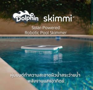 หุ่นยนต์ทำความสะอาดสำหรับสระว่ายน้ำ หุ่นยนต์ทำความสะอาด Dolphin รุ่น Skimmi