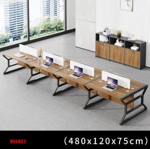 Bàn họp bàn làm việc nhóm gỗ MDF ( có tủ ) BH401 - NỘI THẤT LẮP RÁP VIENDONGADV