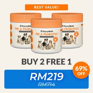 Buy 3 get 1 FurryWell Gut Restore Powder for Dogs Restore immunity gut balance skin & digestive health(150g) Shipped within two days
