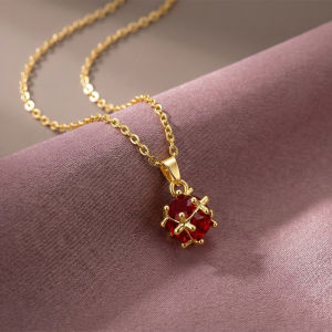 Fashion necklace pendant - Luxury and exclusive small-scale collar chain accessory 爆款日韩风铜镶锆毛球项链轻奢小众女百搭气质钛钢锁骨链饰品
