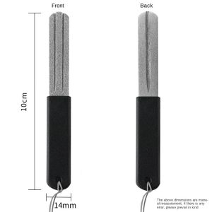 NOBLELYN 2Pcs Double-Sided Fishing Hook Sharpener Anti-skid Diamond Stone Fishing Grinding Hook Portable Fishing Tools for Outdoor Fishing