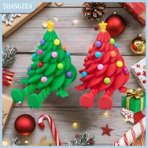 【SHANGZE4】 3D In Giáng Sinh Dễ Thương Máy Tính Để Bàn Đồ Trang Trí Cây Giáng Sinh Với Đầy Màu Sắc Khớp Và Di Chuyển Hình Dạng Món Quà Giáng Sinh Trang Trí
