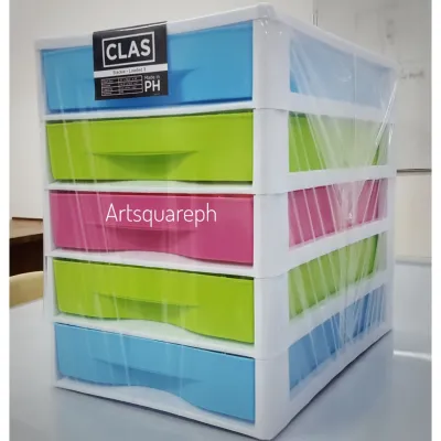 Clas Stackie Loaded Drawer 5 Layer Storage Organizer Fit up to Long Bond Paper A4 Legal Size Paper Organizer Office and School Organizer