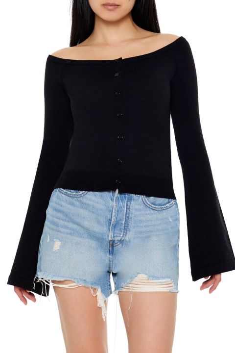 Forever 21 Women's Boat Neck Cardigan Sweater Lazada PH