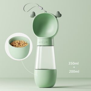 Pet Water Bottle Portable Pet Accompanying Cup Dog Travel Water Bottle Drinking Food Bowl 2 in 1