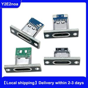 【Local shipping】 1pcs Type-C Female Connector Jack Charging Port USB 3.1 Type C Socket With Fixing Plate