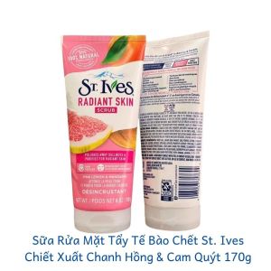 Sữa rửa mặt có hạt tẩy tế bào da chết Stives EN086 giúp làm sạch sáng da giảm dầu mụn 170g