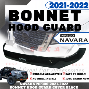 GECA HOOD GUARD BONNET COVER NAVARA NP300 2021-2022 BLACK (11988)