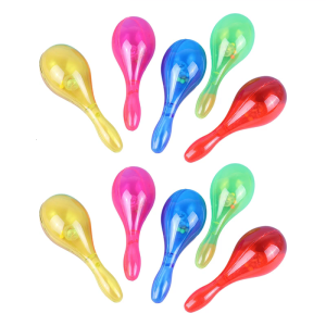 10PCS Plastic Blinking Light Up Maracas Safe Durable Noise Makers For Kids Adults Dance Performances
