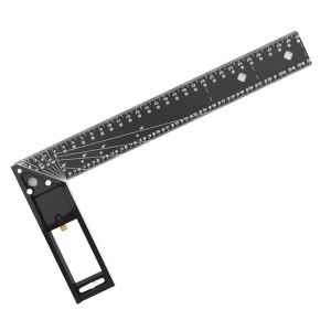 ZHAOCAIMAO 45/90 Degree Hole Right Angle Ruler Industrial Grade High Precision Woodworking Gauge Portable Angle Measuring Positioning Marking Angle Ruler Woodworking
