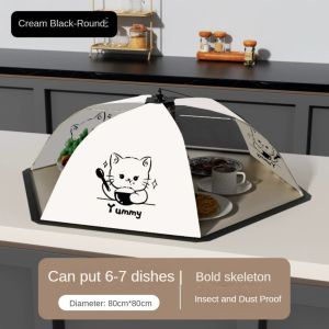 蓋菜罩 新款餐桌罩猫干饭网纱饭菜罩子防尘罩家用 蓋菜罩防苍蝇 Anti-flies Food Cover Foldable tudung saji bekas makanan bertutup